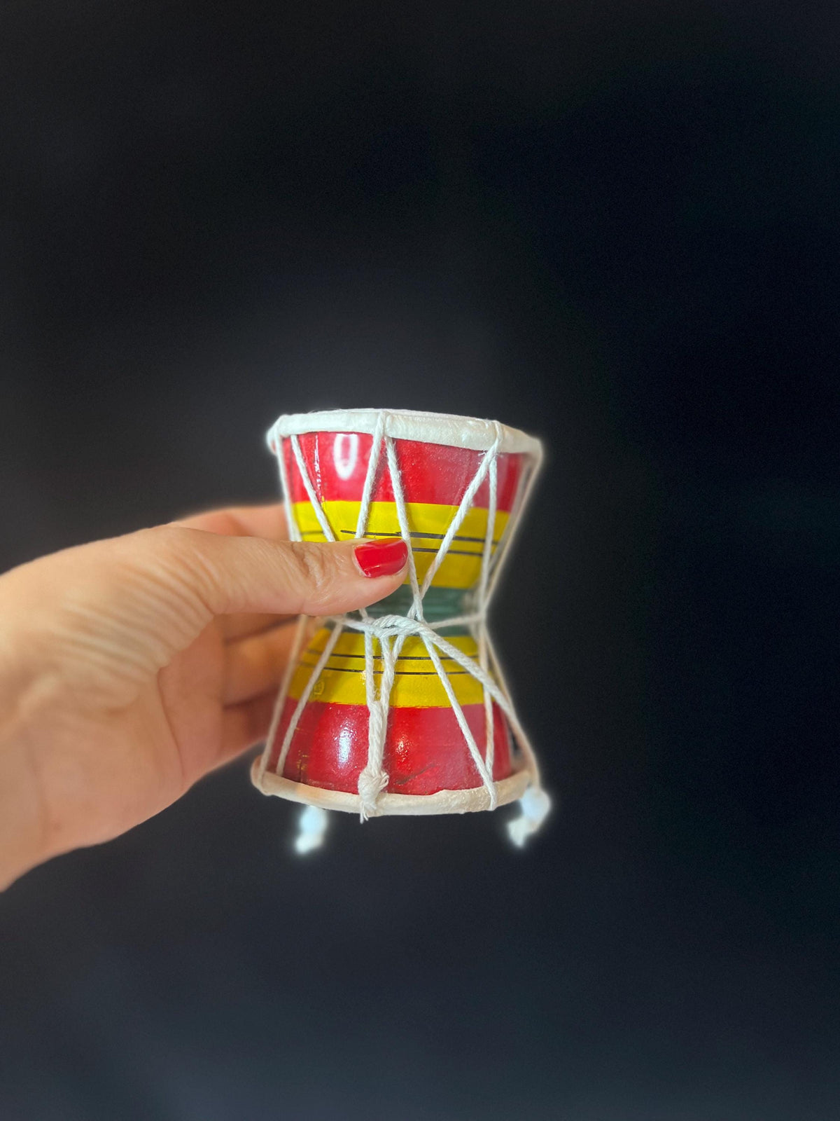 Damroo Hand Percussion Drum | Indian Folk Musical Instrument 4x3 Inch Shiva