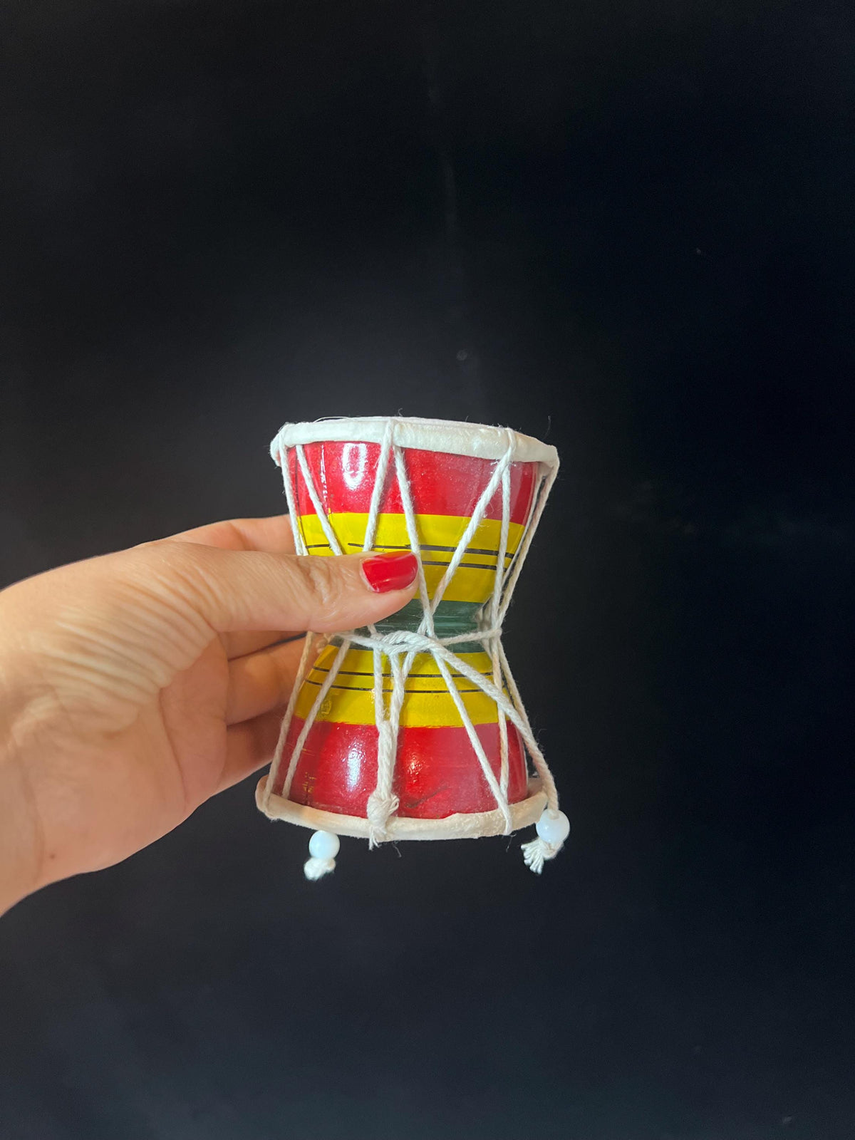 Damroo Hand Percussion Drum | Indian Folk Musical Instrument 4x3 Inch Shiva