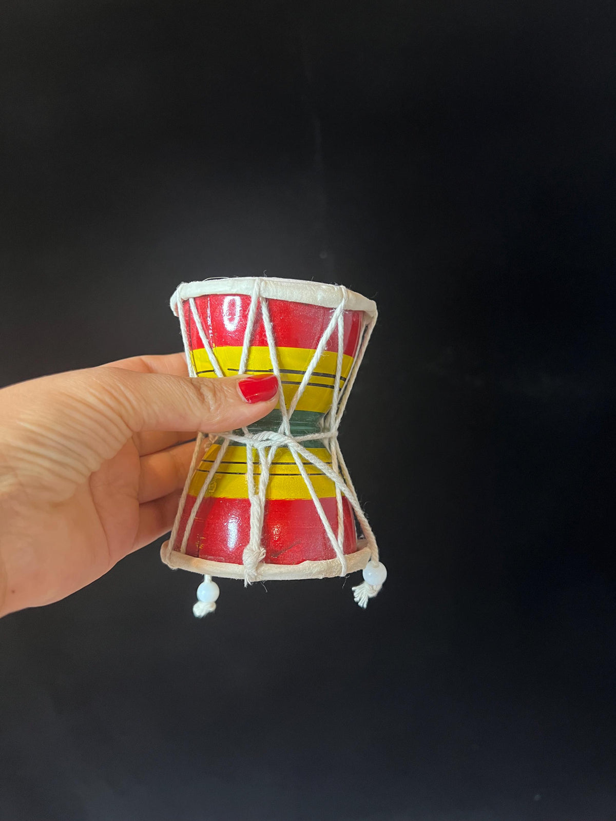 Damroo Hand Percussion Drum | Indian Folk Musical Instrument 4x3 Inch Shiva