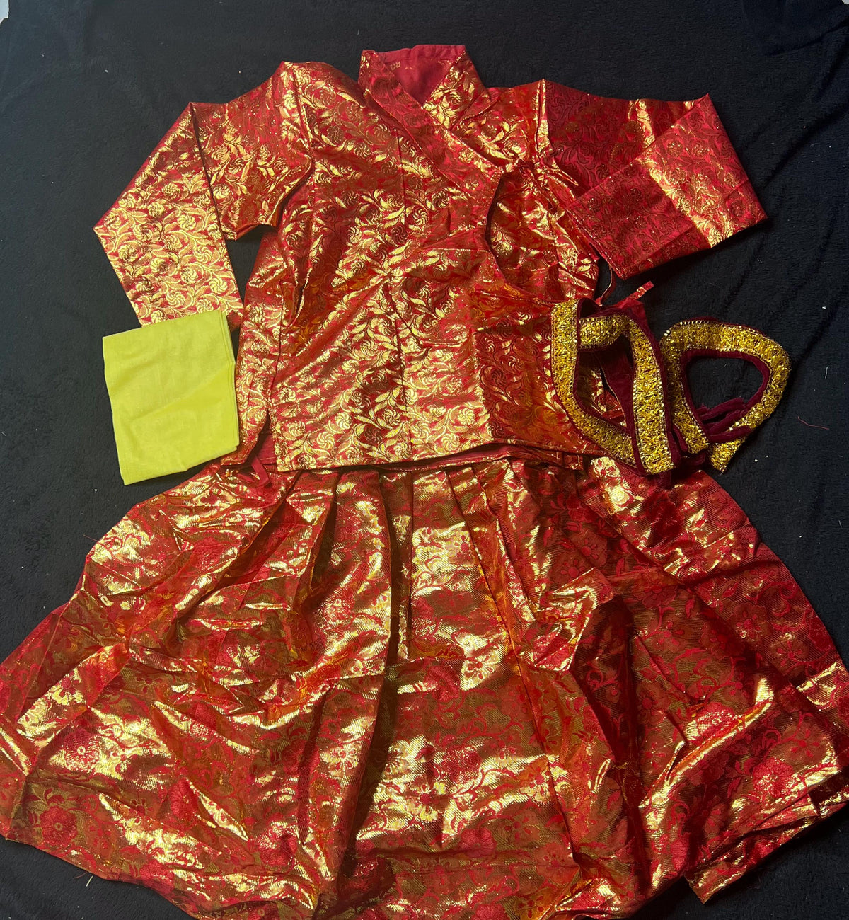 Nepali Traditional Maruni Dress | Cultural Dance Costume Festival Wear