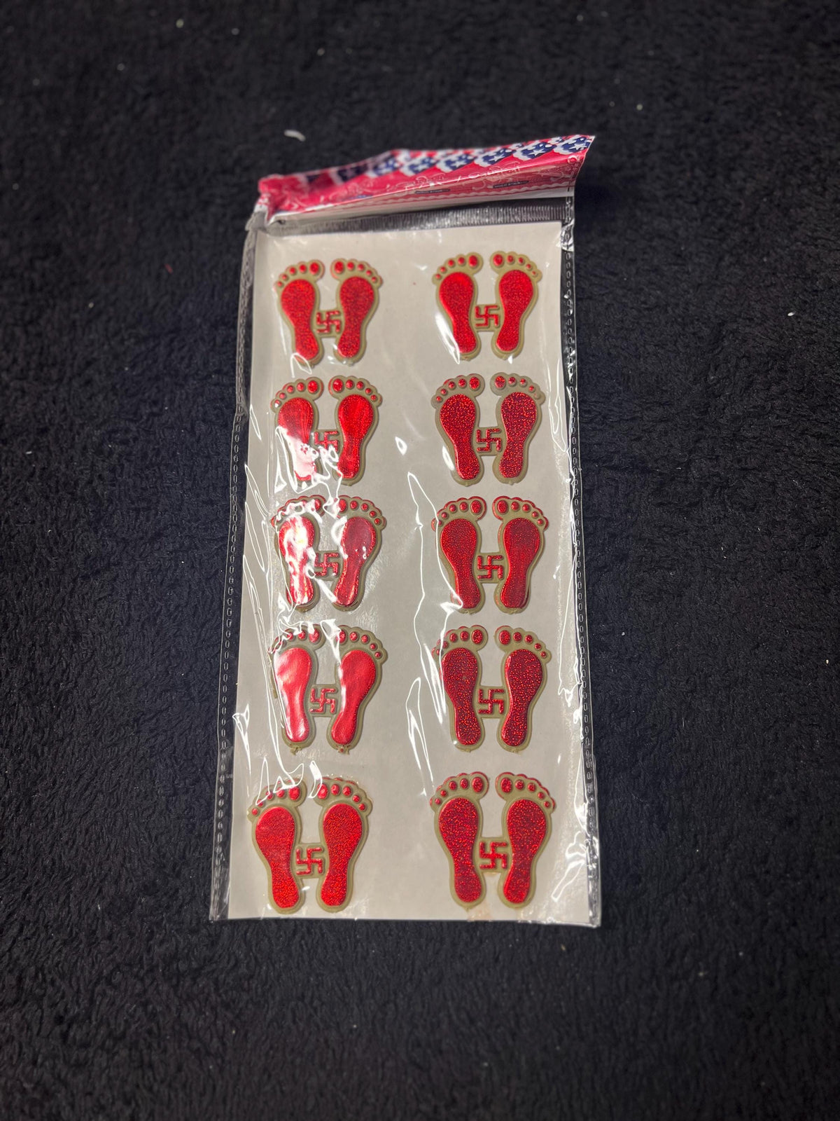 Laxmi Paila Footprints Stickers | Tihar Diwali Pooja Decor Goddess Laxmi Footprint Set of 10
